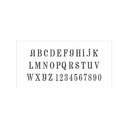 Alphabet Stencil - Upper Case Letters and Numbers 0-9 - Superior Stencils