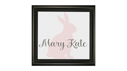 Custom Name with Bunny Stencil - Superior Stencils