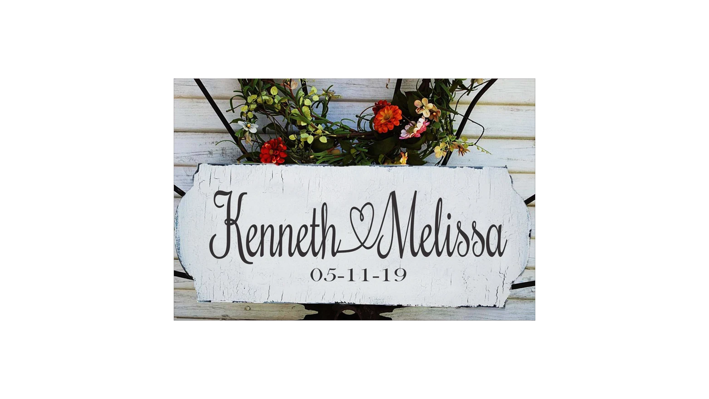 Custom Wedding Stencil - Create Wedding Signs yourself and Save $$