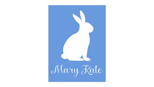 Custom Name with Bunny Stencil - Superior Stencils