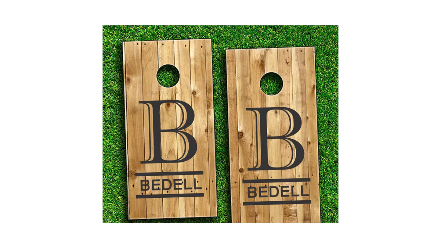 Custom Monogram Stencil - Paint Cornhole Boards - Paint Custom Cornhole Boards