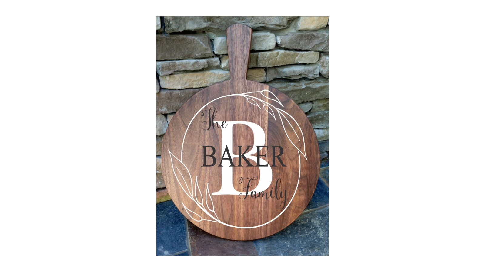 Custom Monogram Wreath Stencil - Custom Family Stencils Sign - Superior Stencils