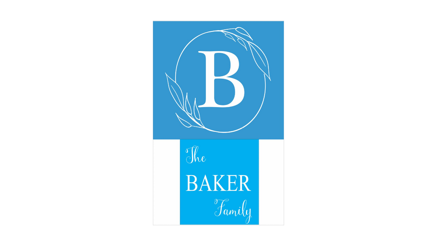 Custom Monogram Wreath Stencil - Custom Family Stencils Sign