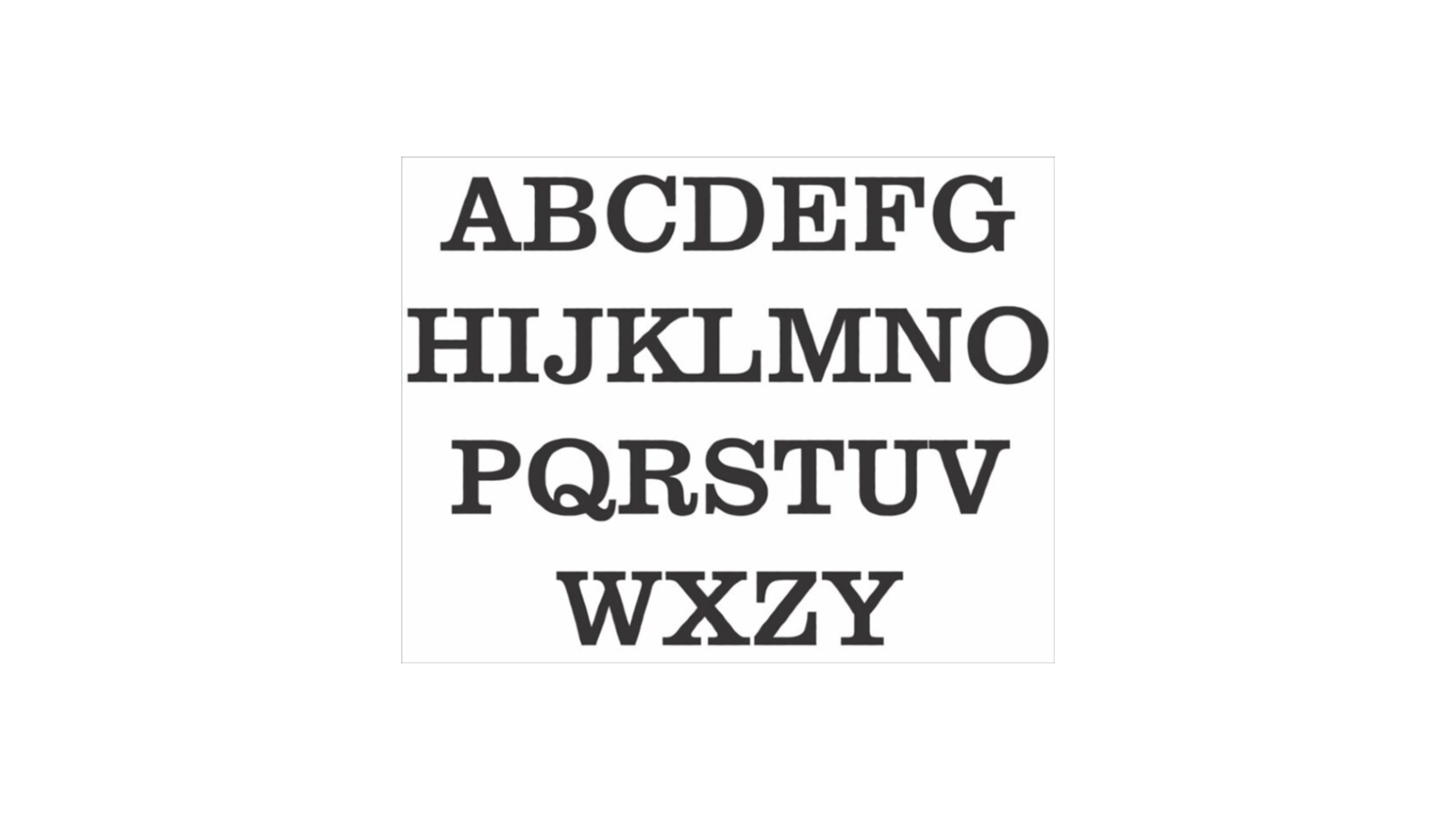 ONE CUSTOM Letter Stencil - Alphabet Stencil - We can cut any Letter A-Z in this style. - Superior Stencils
