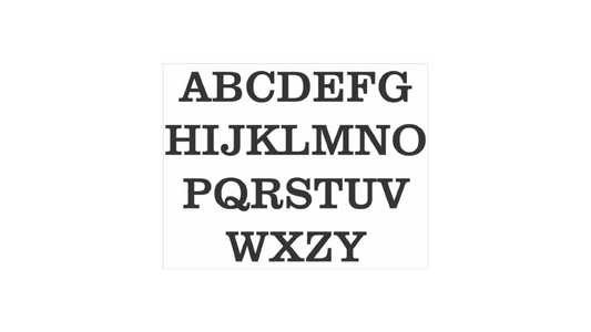 ONE CUSTOM Letter Stencil - Alphabet Stencil - We can cut any Letter A-Z in this style. - Superior Stencils