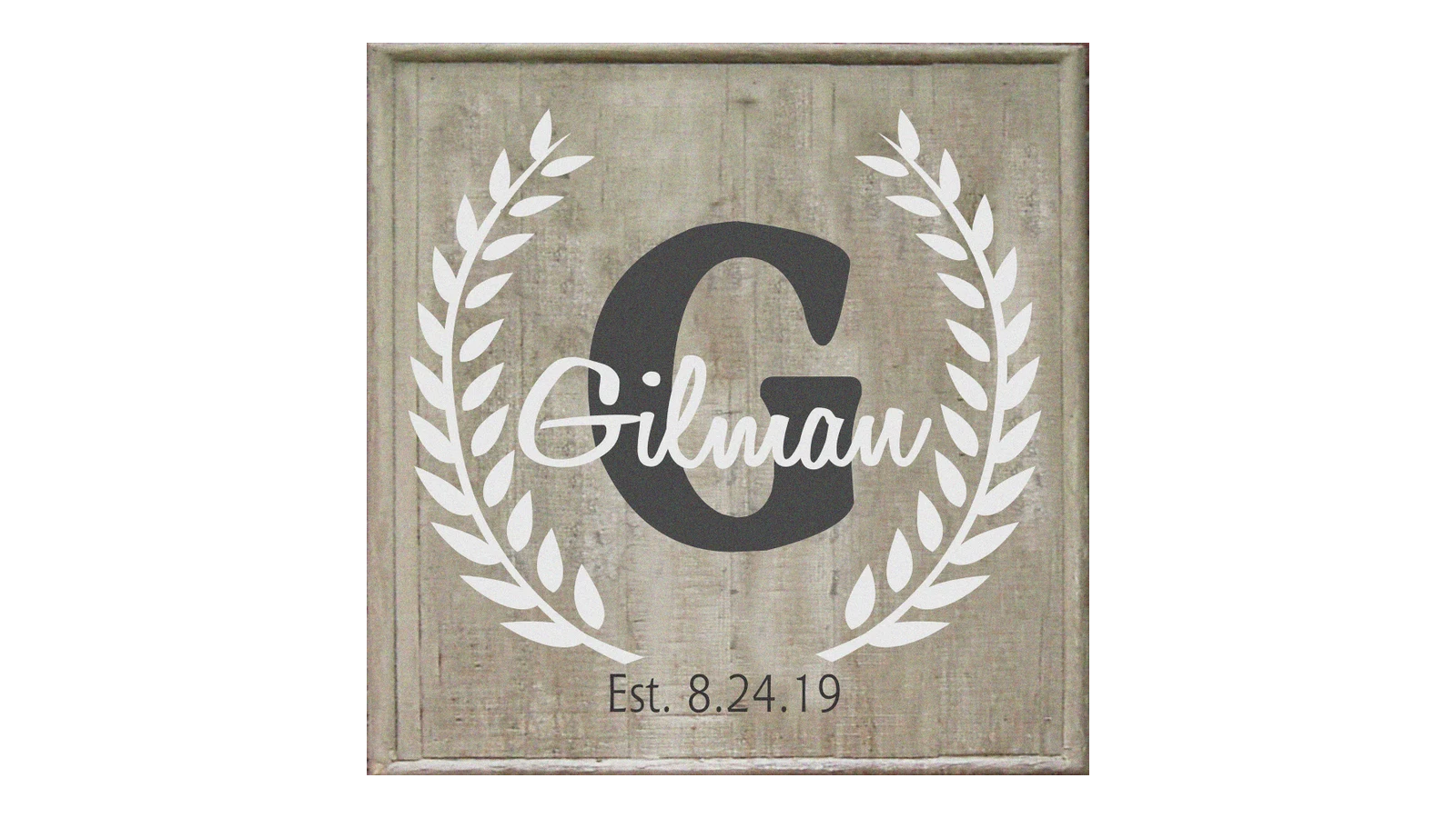 Custom Monogram Wreath Stencil - Create Family Sign or Wedding Signs - Superior Stencils
