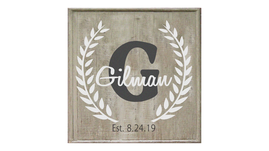 Custom Monogram Wreath Stencil - Create Family Sign or Wedding Signs - Superior Stencils