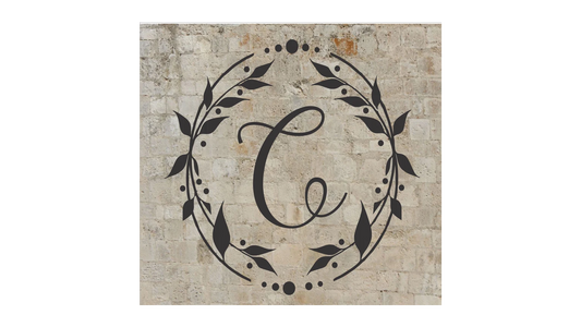 Custom Monogram Wreath Stencil - Create Family Signs or a Wedding Sign