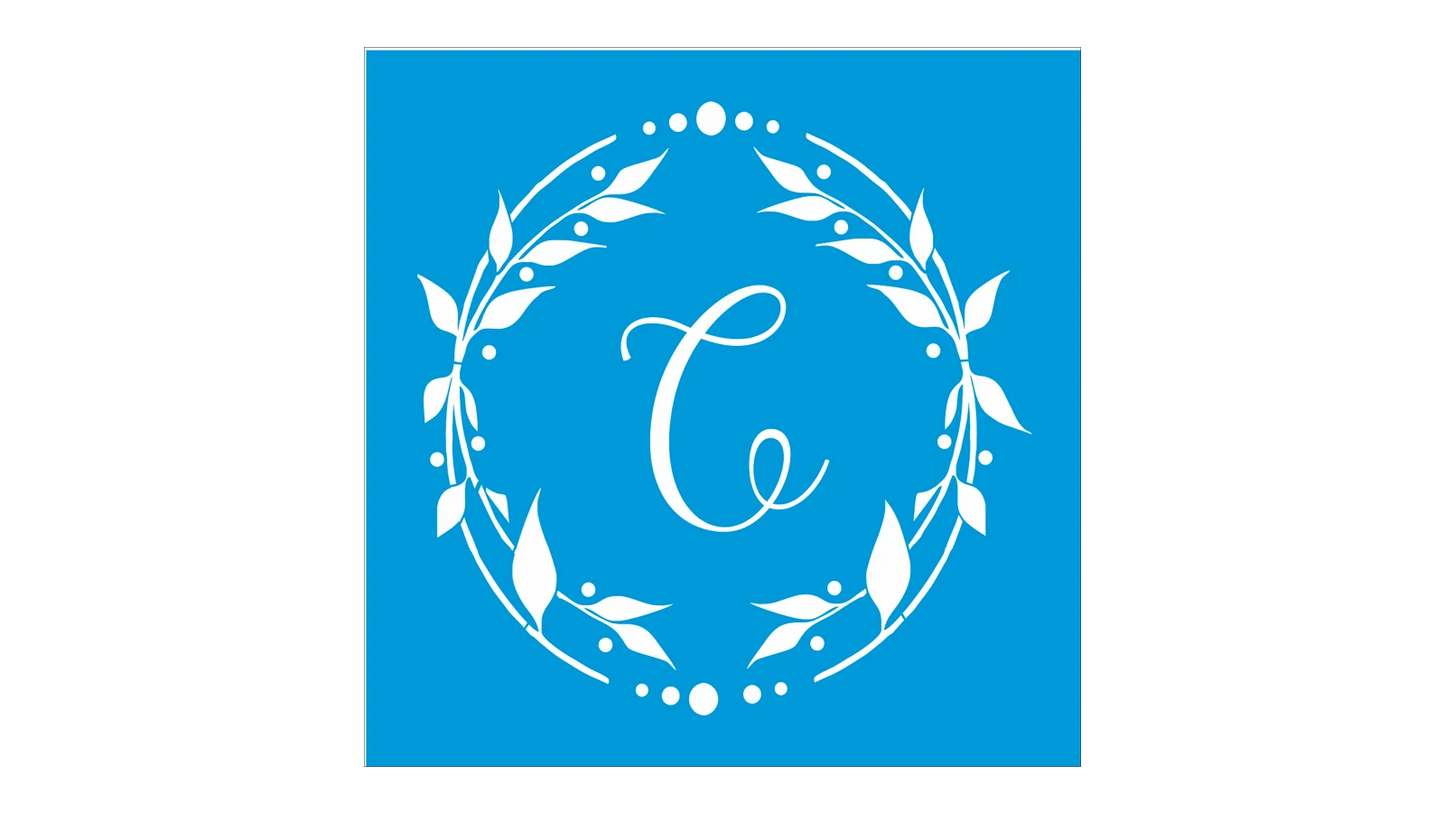 Custom Monogram Wreath Stencil - Create Family Signs or a Wedding Sign