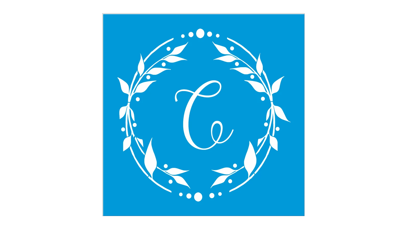 Custom Monogram Wreath Stencil - Create Family Signs or a Wedding Sign - Superior Stencils