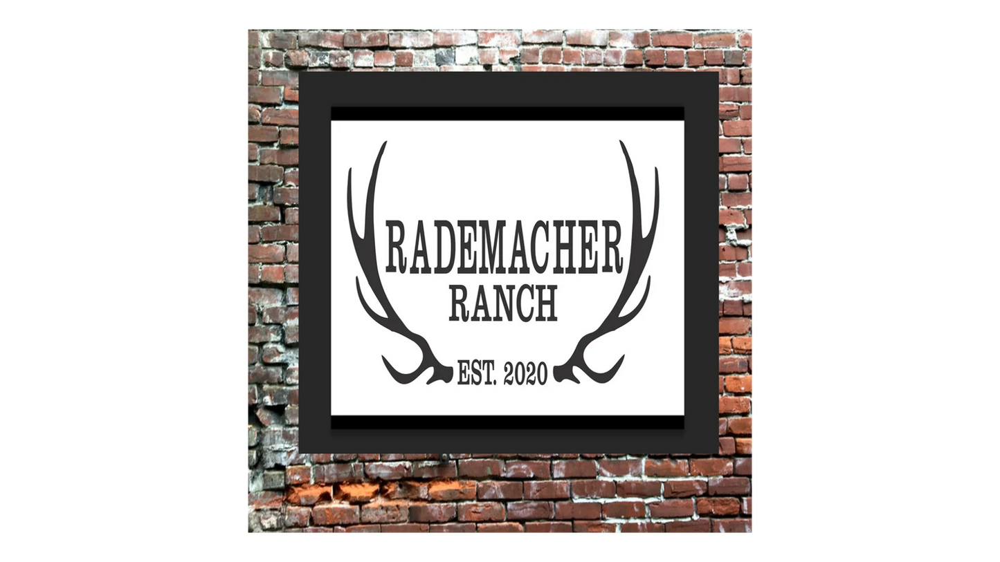 Custom Antler Name Sign Stencil, Create Wedding signs or Family Signs