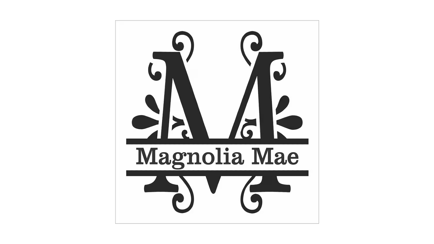 Custom Split Monogram Letter - Create Stove Covers - Wall Stencil