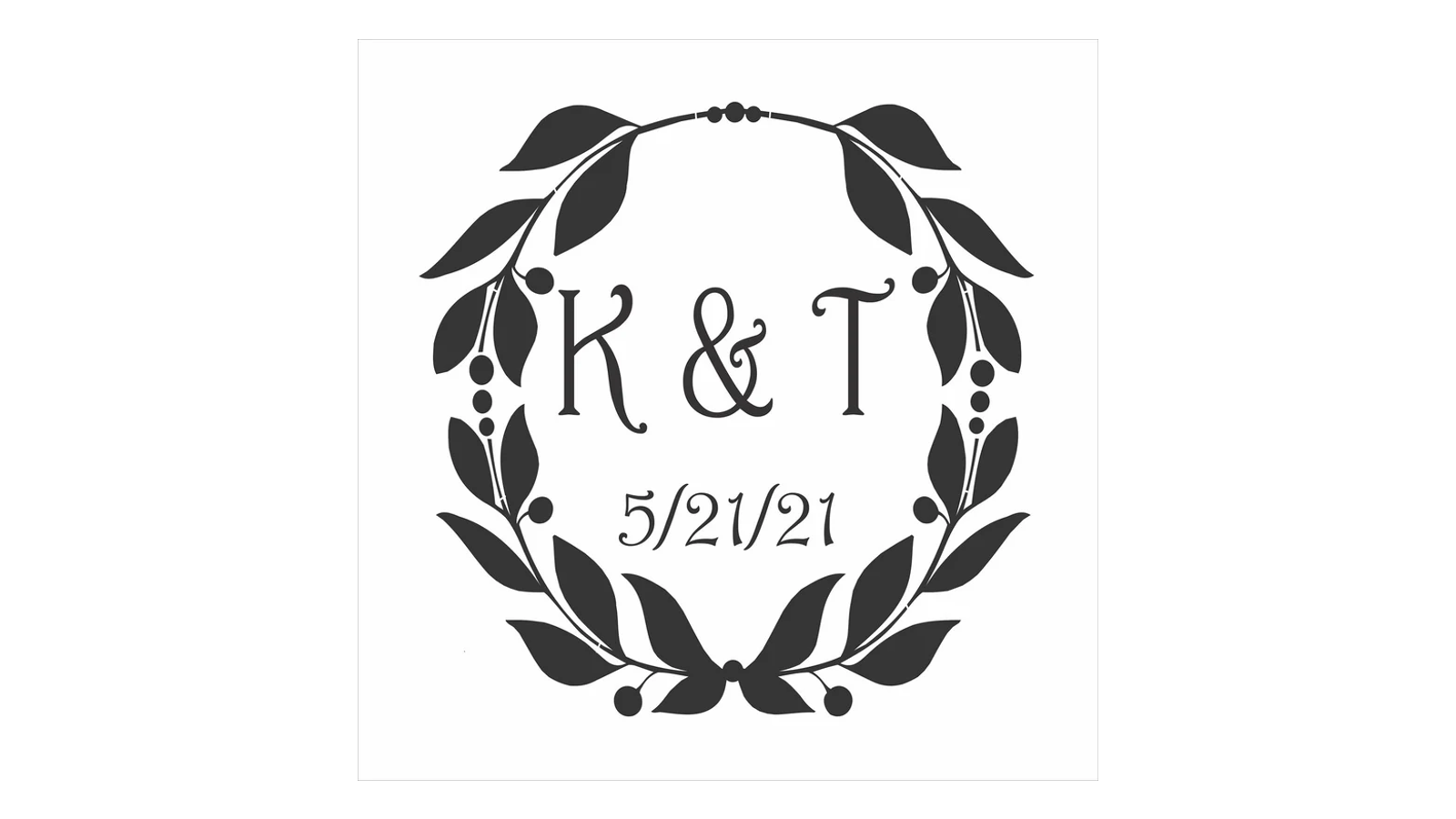 Custom Monogram Sign - Create Wedding Signs - Double Monogram Stencil - Superior Stencils