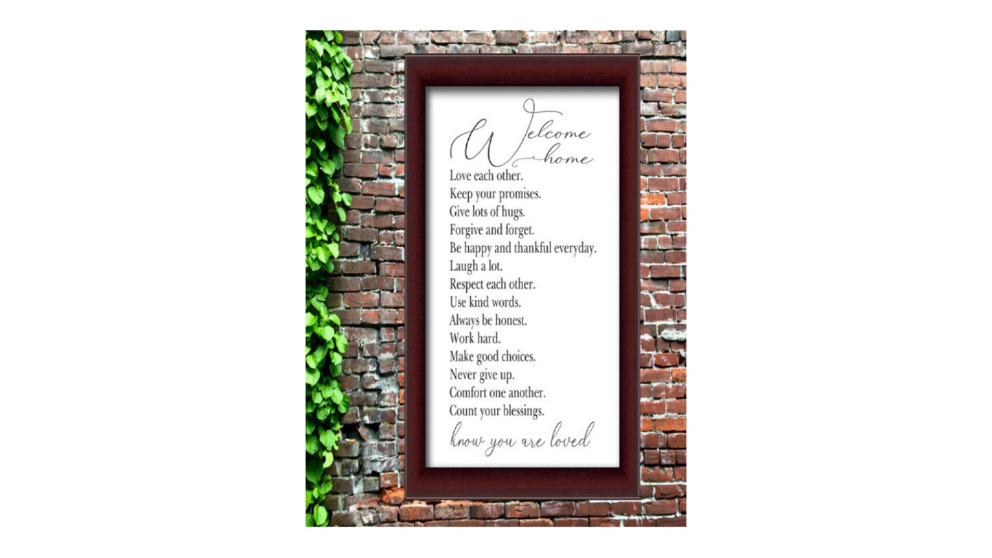 Welcome Home Stencil - Create Family Signs