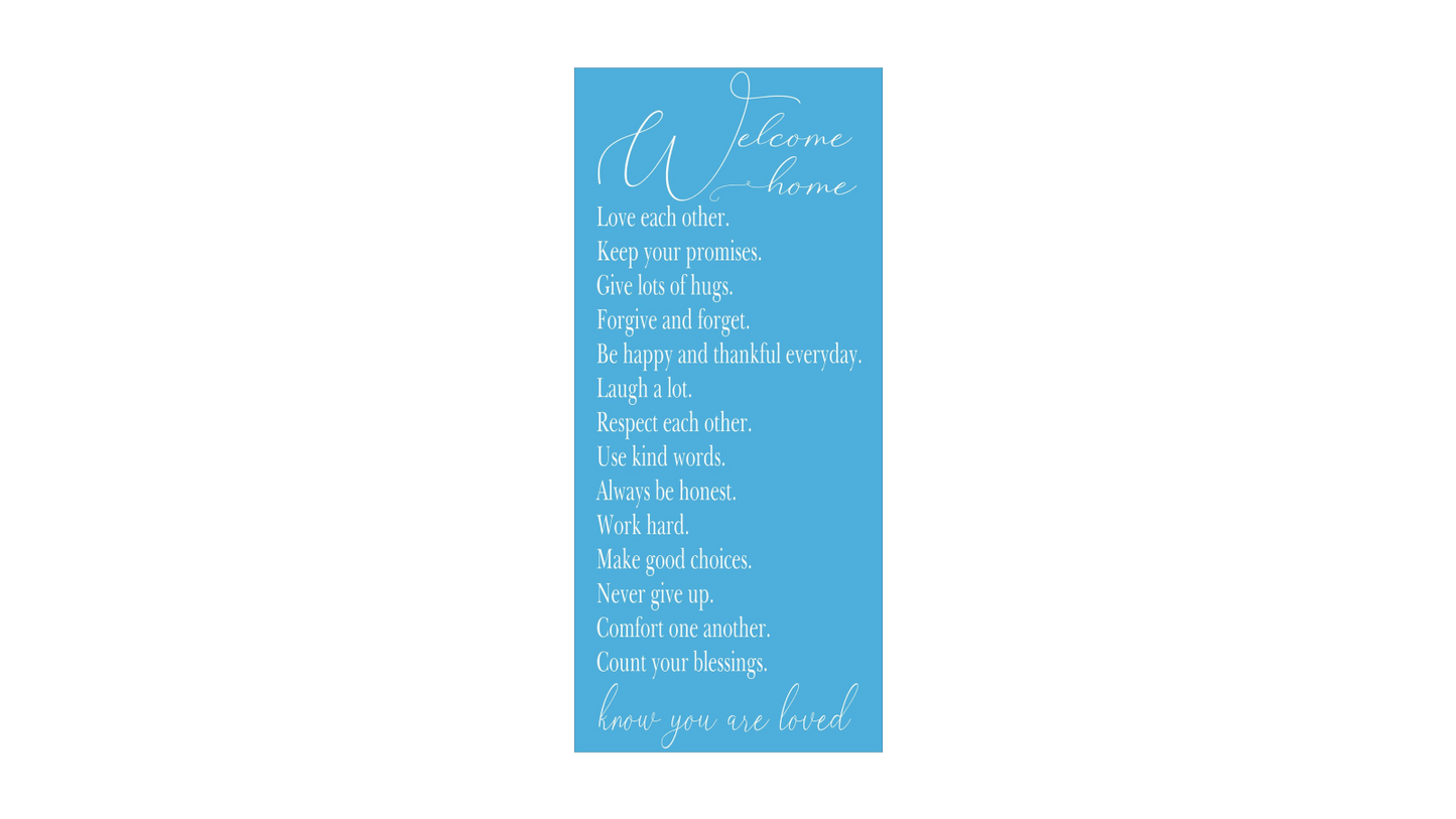 Welcome Home Stencil - Create Family Signs