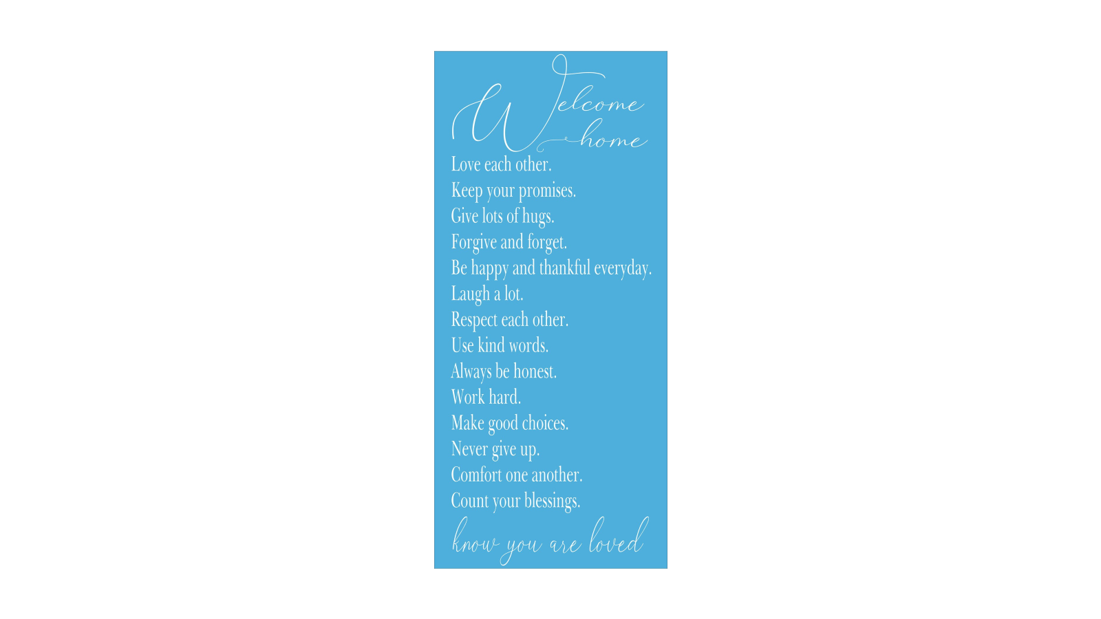 Welcome Home Stencil - Create Family Signs - Superior Stencils
