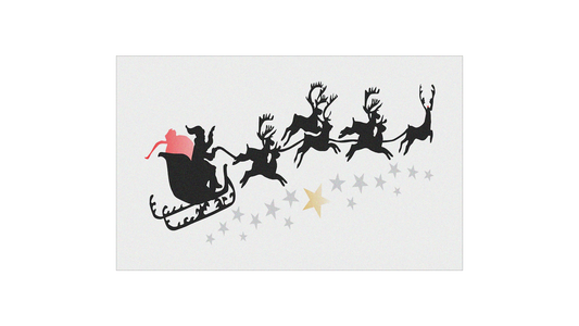 Santa Sleigh Reindeer Stencil - Superior Stencils