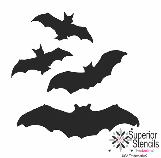 Halloween Stencils, Bats Stencil, Bat Stencils, Halloween Decor, Paint Halloween Signs - Superior Stencils