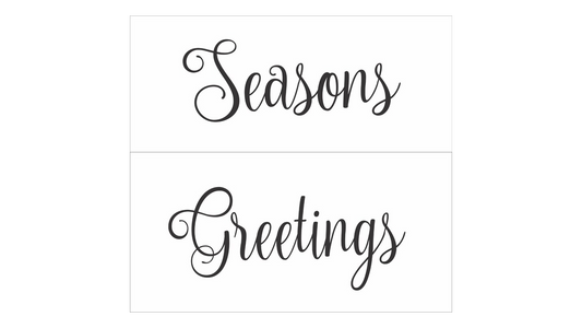 Seasons Greetings Tag Stencil - Superior Stencils