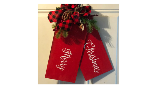 Merry Christmas Tag Stencil - Create Christmas Door Tags - Superior Stencils