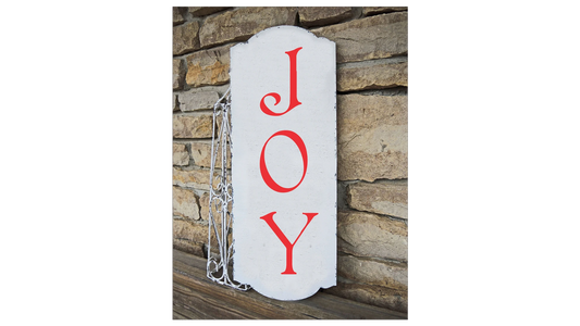 Joy Christmas Stencil - Vertical Sign - Create Christmas Porch Signs - Superior Stencils