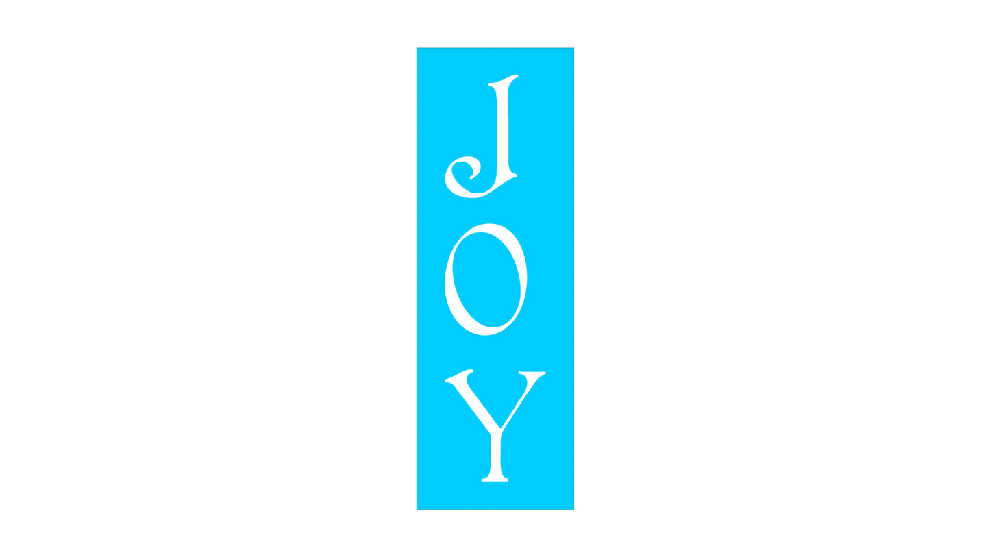 Joy Christmas Stencil - Vertical Sign - Create Christmas Porch Signs