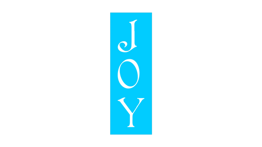 Joy Christmas Stencil - Vertical Sign - Create Christmas Porch Signs - Superior Stencils