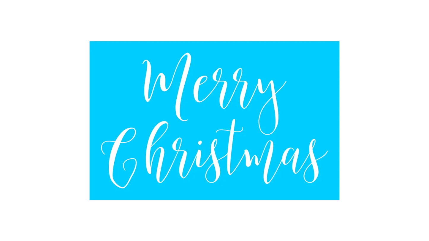 Merry Christmas Stencil - Create Beautiful Christmas Signs