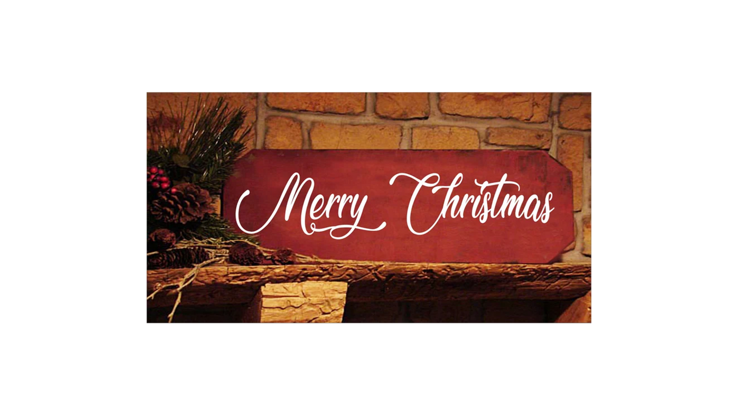 Merry Christmas Stencil - Create A Merry Christmas Sign