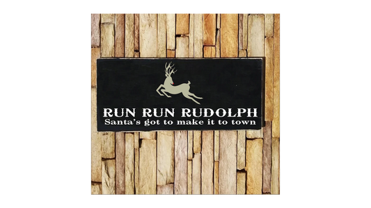 Run Run Rudolph Stencil - Christmas Stencils - Christmas Signs