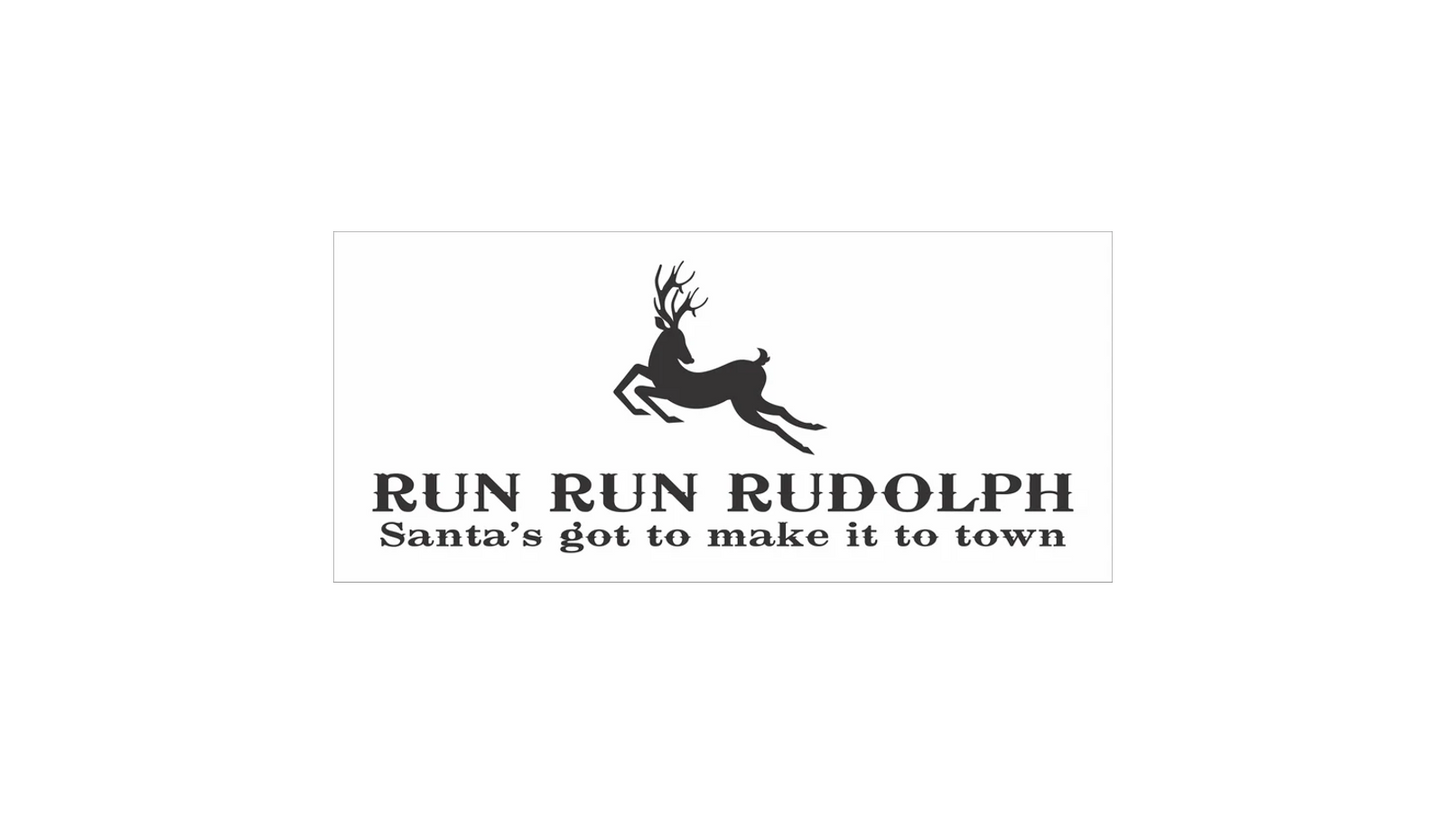 Run Run Rudolph Stencil - Christmas Stencils - Christmas Signs