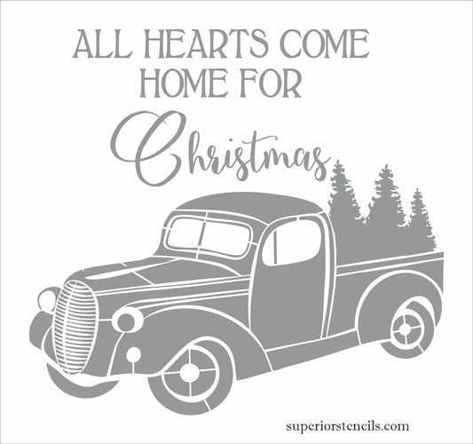 All Hearts Come Home Christmas Stencil - Create Christmas signs - Superior Stencils
