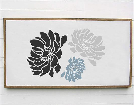 Beautiful Bouquet Stencil - Flower Stencil - Group of 2 Designs - Wall Stencil - Fabric Stencil - Repeat Stencil - Superior Stencils
