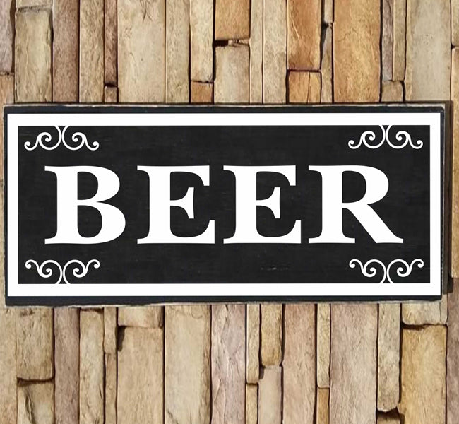 BEER Stencil - Create BEER Signs - Lake Signs - Man Cave Signs