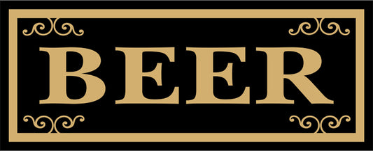 BEER Stencil - Create BEER Signs - Lake Signs - Man Cave Signs - Superior Stencils