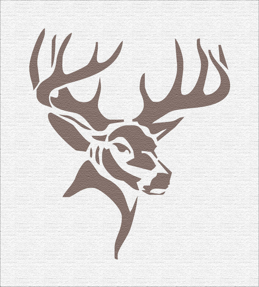 Buck Stencils, Antlers Stencils, Buck Mount Stencils, Reindeer Stencil - Create Cabin Decor - Superior Stencils
