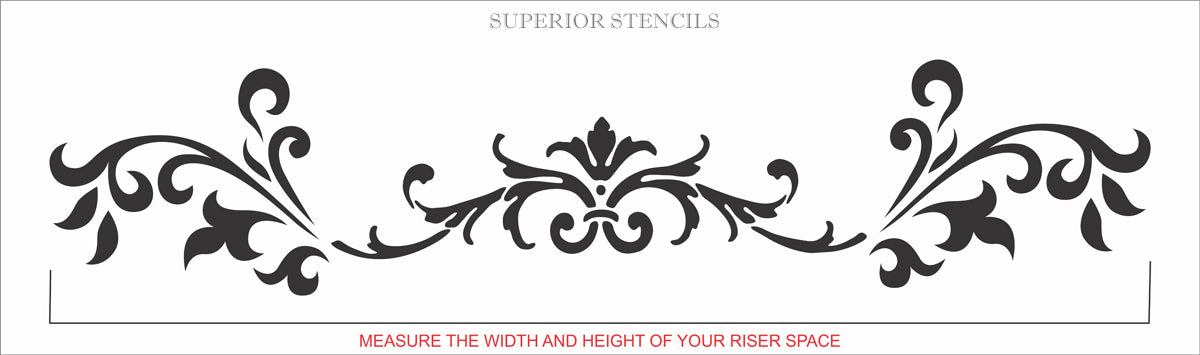 Stair Stencil Mon Chateau - Stair Riser Stencil - 11 Sizes