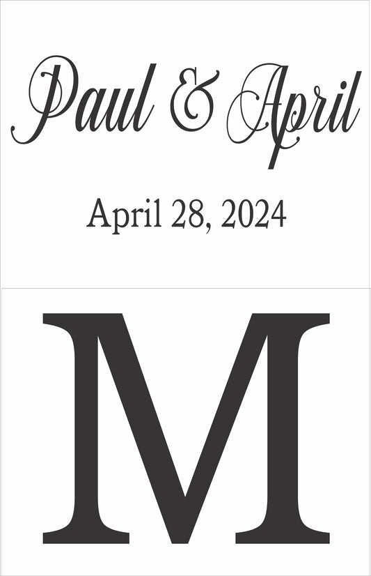 Custom Wedding Stencil - Create Custom Wedding Signs - Superior Stencils