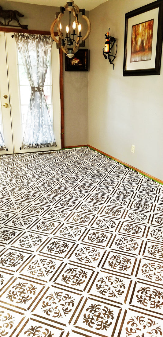 Italia Tile Stencils - Floor Tile Stencil - Painting Tiles - Painting Floors - Superior Stencils