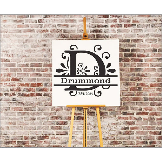 Custom Monogram - Split Monogram Letter - Create Wedding Signs - Wall Stencils - Superior Stencils