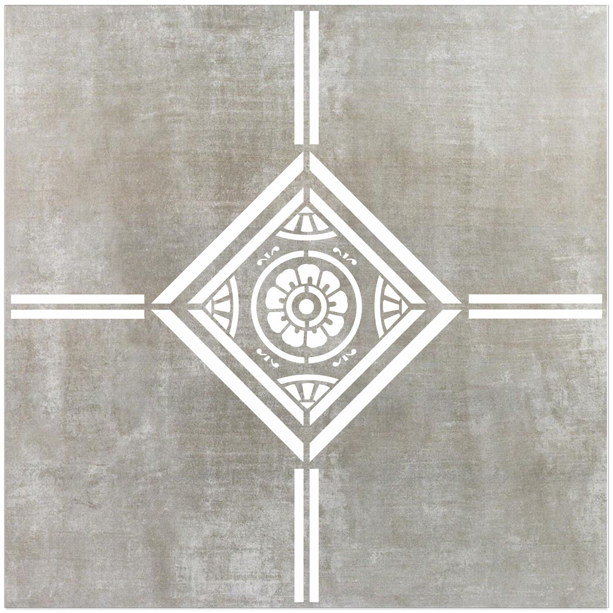 Tile Stencil - Florence Tile Stencil - Painting Floors - Floor Painting - Patio Painting