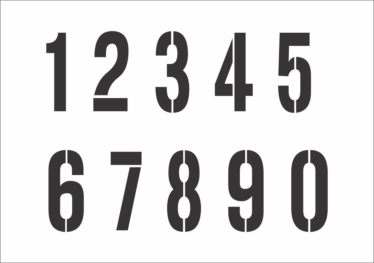 NUMBERS Stencil - 0-9 - Create MAIL BOXES - Address Stencil - PLAY2021 - Superior Stencils