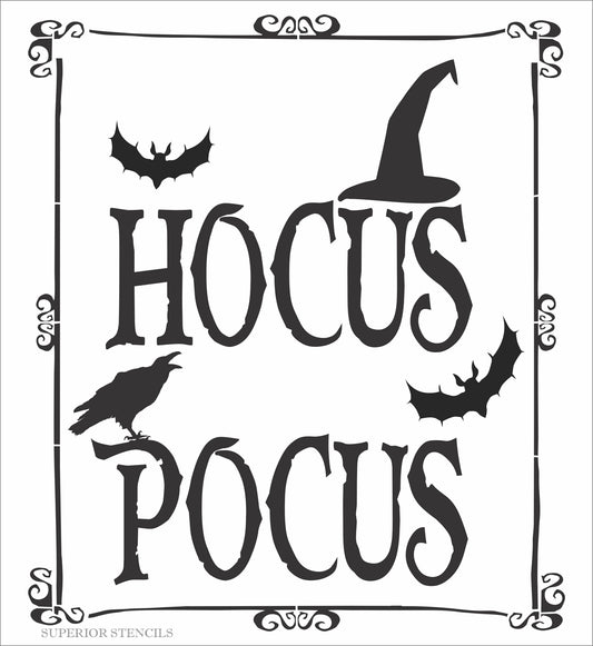 Halloween Stencils, HOCUS POCUS Stencil, Halloween Party, Create Halloween Decor - Superior Stencils