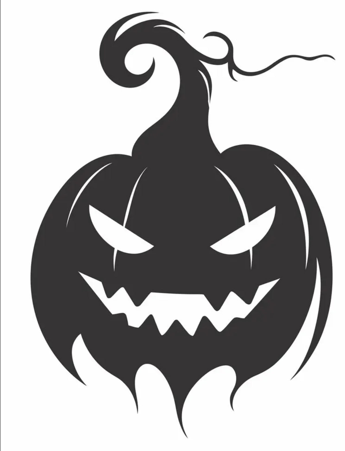 Halloween Pumpkin Stencil, Pumpkin Stencils, Scary Pumpkin - Superior Stencils