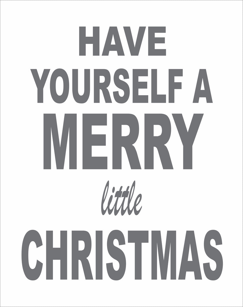 Merry Little Christmas Stencil - Create Christmas Signs