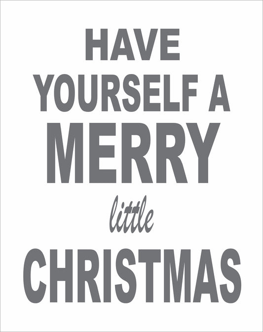 Merry Little Christmas Stencil - Create Christmas Signs - Superior Stencils