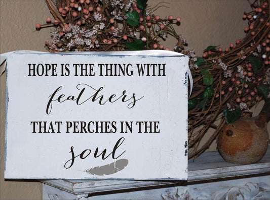 Hope is the thing with feathers Stencil - Create Spiritual Signs - Superior Stencils