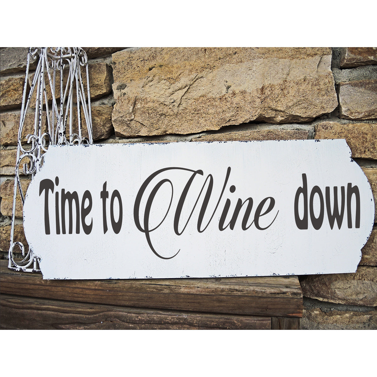 Time to WINE Down Stencil - Create Wine Signs