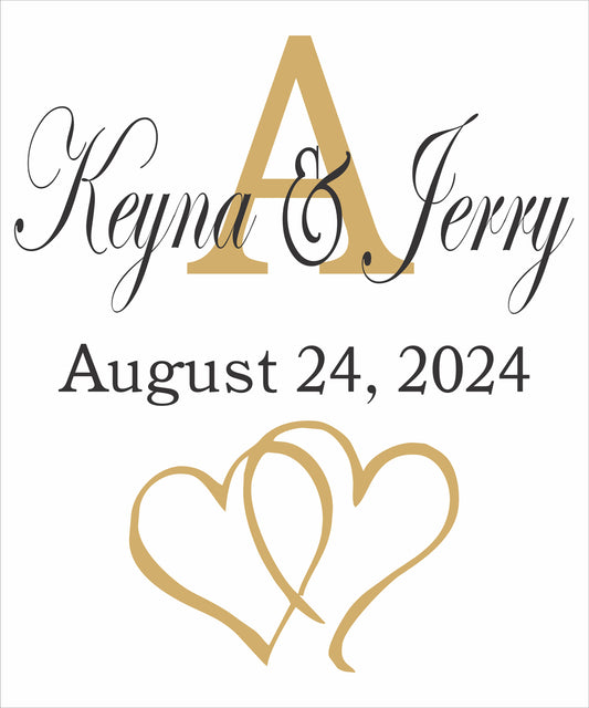 Custom Wedding Sign with Monogram - Wedding Decor - Custom Stencil - Superior Stencils