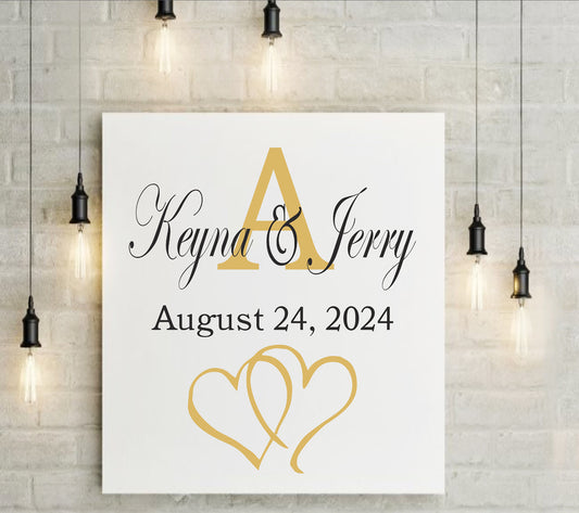 Custom Wedding Sign with Monogram - Wedding Decor - Custom Stencil - Superior Stencils
